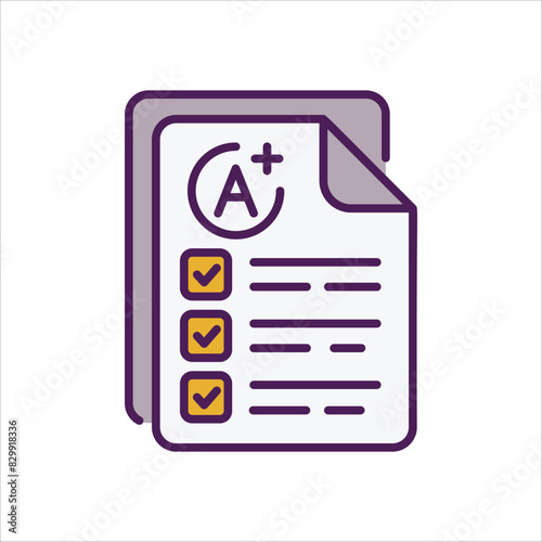 Report Card vector icon