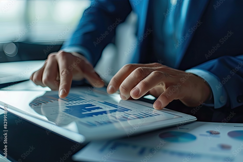 a man in a suit using a laptop computer, Business consultants analyzing financial reports a man in a suit using a laptop computer, Business consultants analyzing financial reports
