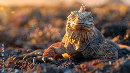 Home to unique wildlife and a living laboratory of evolution, lisard, varan, desert photo