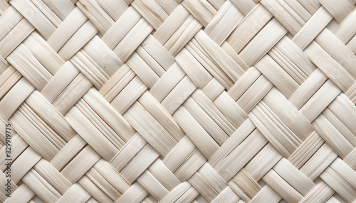 woven pattern of white material with a brown border