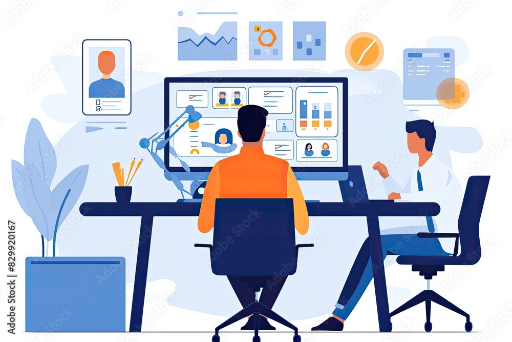 a group of people sitting at a table with laptops, A skilled project manager overseeing complex tasks a group of people sitting at a table with laptops, A skilled project manager overseeing complex tasks