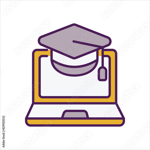 Elearning vector icon