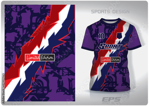 Vector sports shirt background image.national flag lightning pattern design, illustration, textile background for sports t-shirt, football jersey shirt