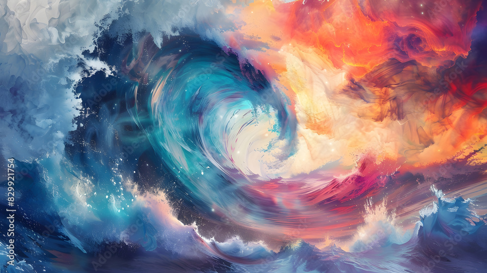 Colorful Wave. Generative AI. Colorful Wave. Generative AI.