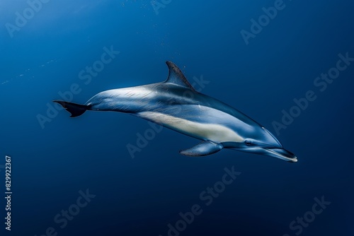 Wallpaper Mural Dolphin gliding gracefully through the deep blue ocean Torontodigital.ca