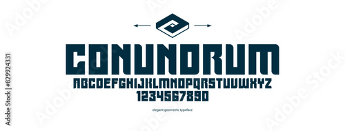 Geometric bold sans serif t...
