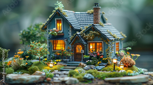 Miniature house evening © doly dol