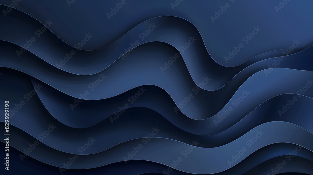 Dark blue paper waves abstract banner design. Elegant wavy vector background. Generative AI. Dark blue paper waves abstract banner design. Elegant wavy vector background. Generative AI.