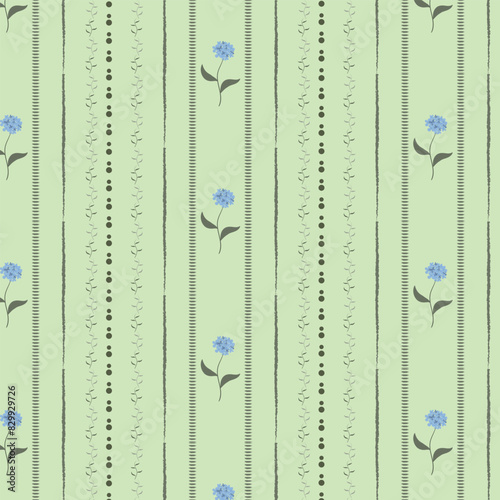 Web  Vinyl wallpaper with flowers and leaves.