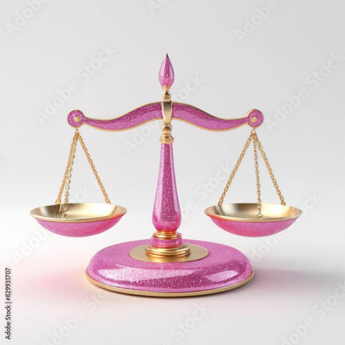 Pink Glitter Classic Empty Scales