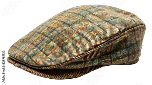 Traditional british irish tweed flat cap old man's hat.