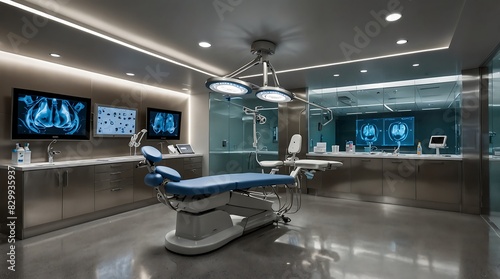Modern Dental Facility with Futuristic Elegance and State-of-the-Art Equipment
