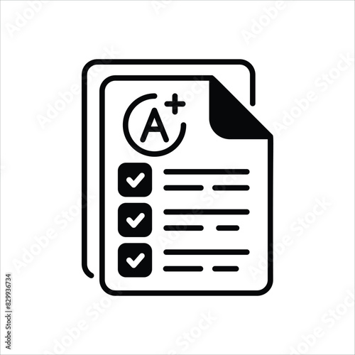 Report Card vector icon