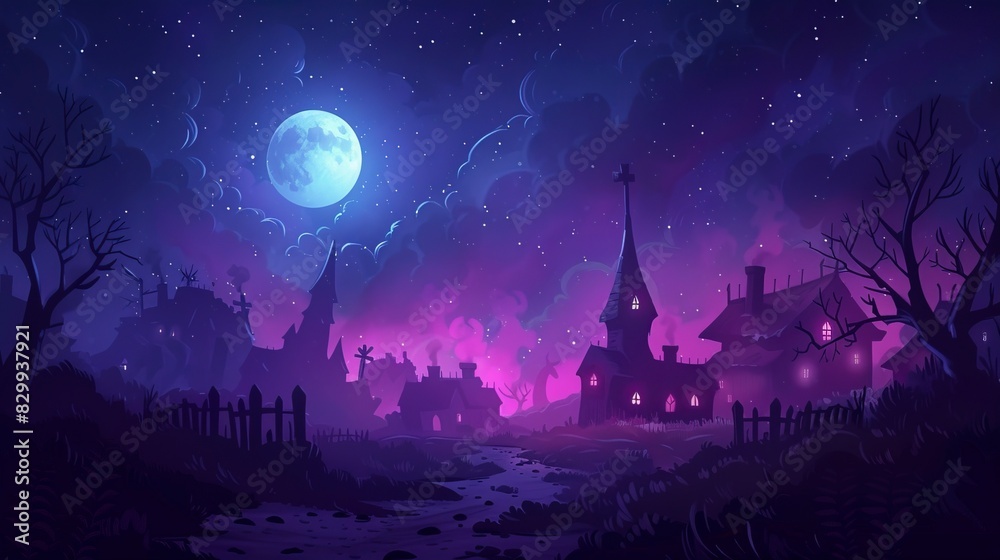 Halloween background in art style Halloween background in art style