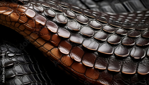 closeup alligator leather surface texture premium luxury, detailed material photo