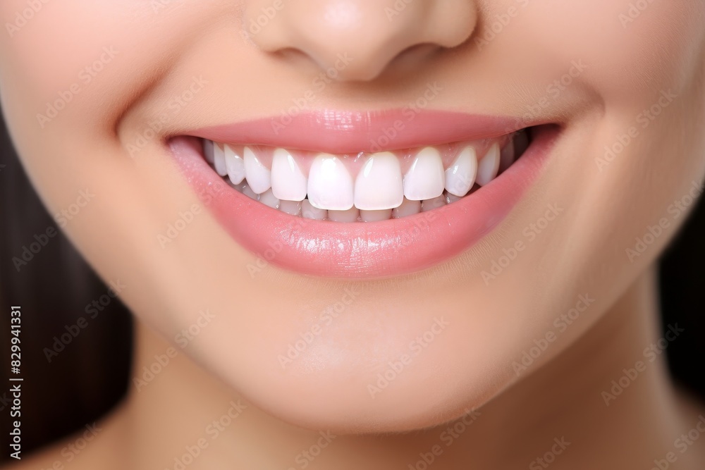 Healthy Perfect Teeth Young Woman Smiling Showcasing Teeth Whitening and Dental Care Healthy Perfect Teeth Young Woman Smiling Showcasing Teeth Whitening and Dental Care
