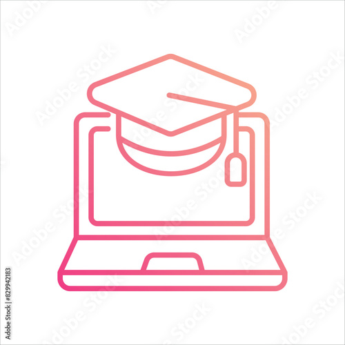 Elearning vector icon