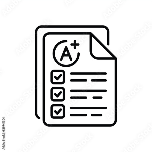 Report Card vector icon