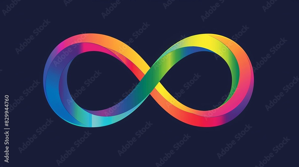 neurodiversity rainbow gradient infinity symbol awareness icon for ...