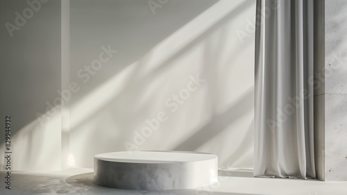 Elegant Light Gray Background with Gentle Shadows