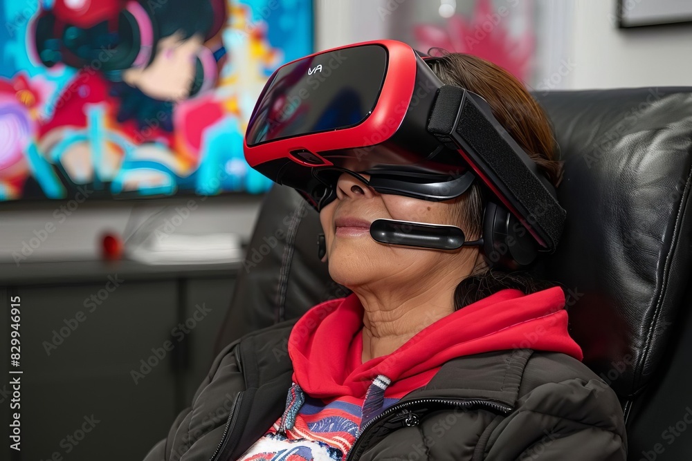 A virtual reality therapy session designed to help users overcome phobias, featuring simulated environments A virtual reality therapy session designed to help users overcome phobias, featuring simulated environments