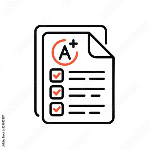Report Card vector icon