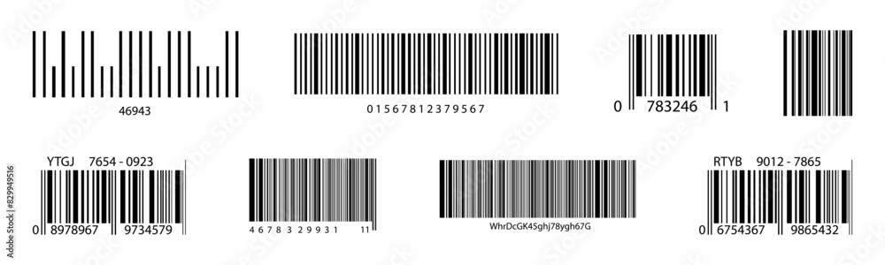 Barcode vector icon set. Retail barcodes collection. Barcode vector icon set. Retail barcodes collection.