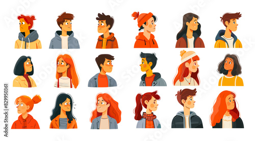 Lonely people avatars cartoon vector pack. Upset man woman sad suffer friends lack communication search loneliness isolation mental problems characters, splendid illustrations isolated on white