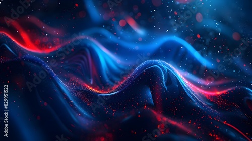 Captivating Cosmic Waves Mesmerizing Digital Artwork Depicting Fluid Ethereal Energies in the Vast Expanse of the Universe