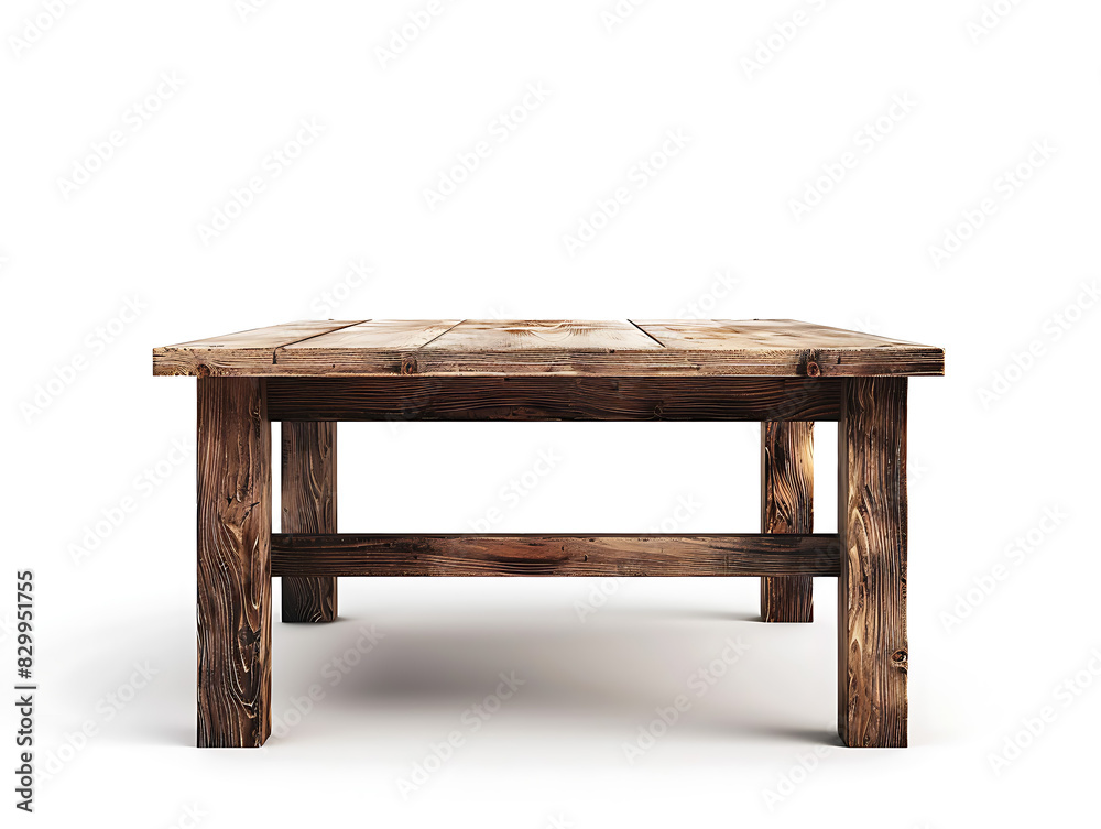 Old Wooden Table against white background in high quality Old Wooden Table against white background in high quality