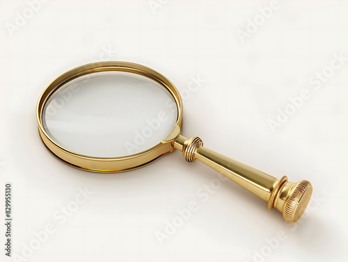 Magnifying glass on white background