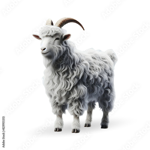 3d realistic Horn Goat on transparent background, best islamic festival eid al adha goat