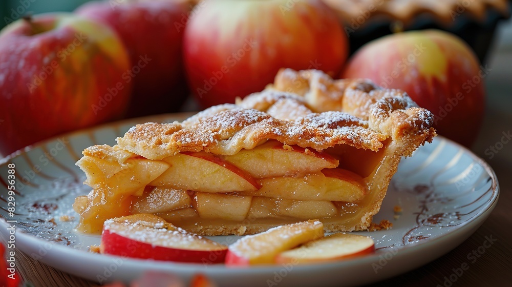 Homemade autumn apple pies, top view table scene with a rustic wood background Homemade autumn apple pies, top view table scene with a rustic wood background