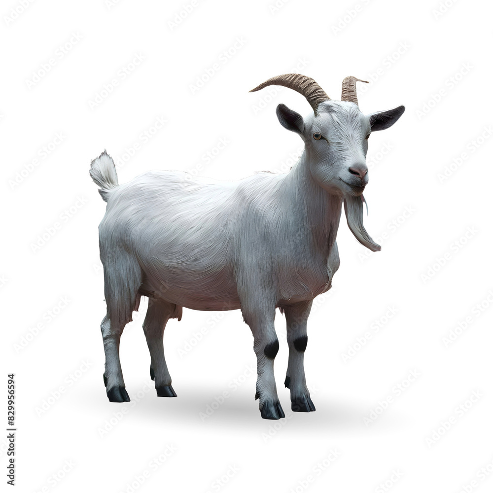 3d realistic Horn Goat on transparent background, best islamic festival eid al adha goat
