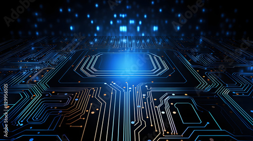 Digital circuit technology graphics poster background