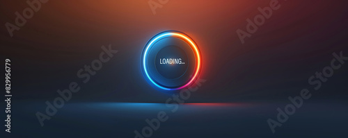 Loading application with a dynamic progress bar, modern interface, high resolution
