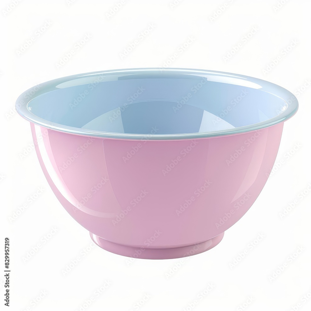 Plastic mixing bowl with a matte finish in a pastel color, isolated solid white background of, without shadow, single object, detailed, PNG dicut style Plastic mixing bowl with a matte finish in a pastel color, isolated solid white background of, without shadow, single object, detailed, PNG dicut style