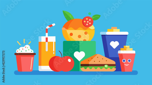 A Snack Swap section with examples of healthier alternatives to commonly consumed processed snacks.. Vector illustration