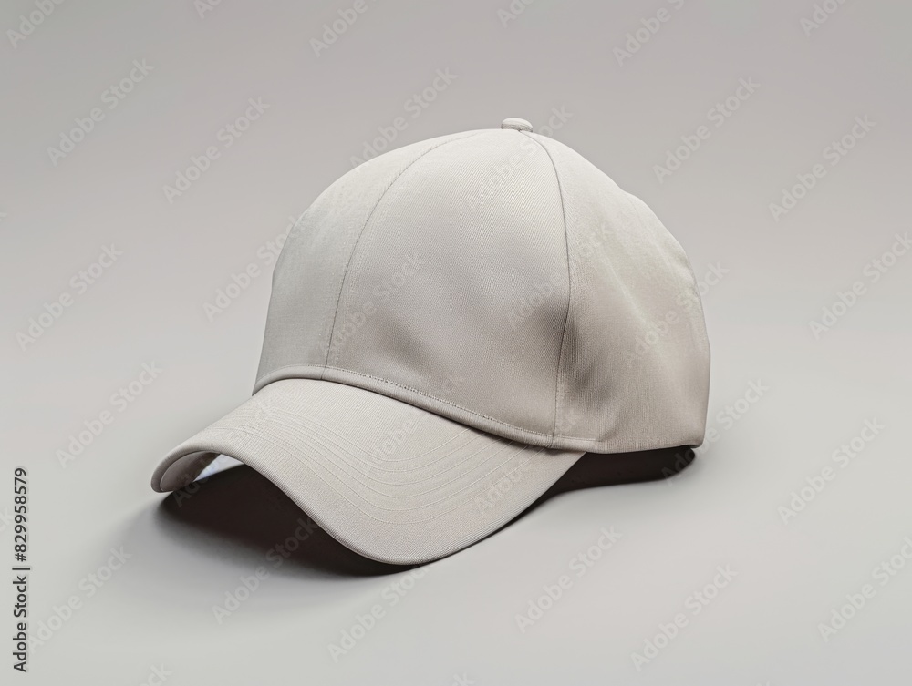 A plain baseball cap placed on a neutral background, offering space for personalised embroidery or printing. A plain baseball cap placed on a neutral background, offering space for personalised embroidery or printing.