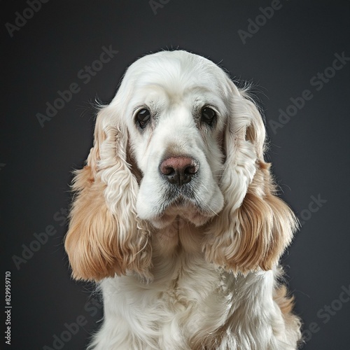 Real old white cocker spaniel