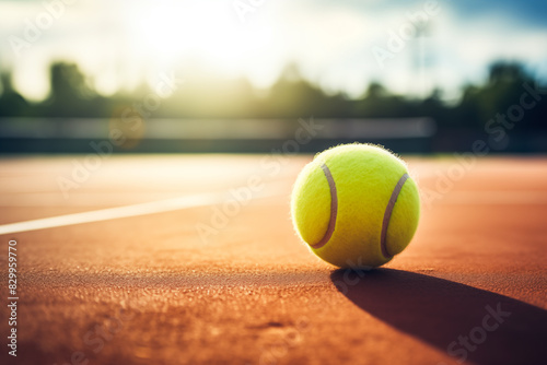 Tennis ball on the court © maribom