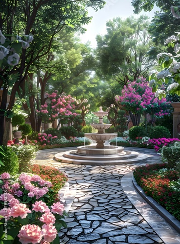 Garden landscape design renderings