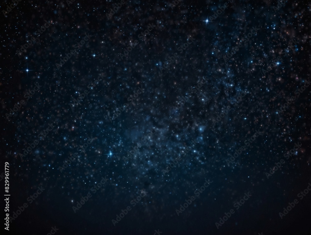 Starry dark indigo background with radiant flares and bright area
