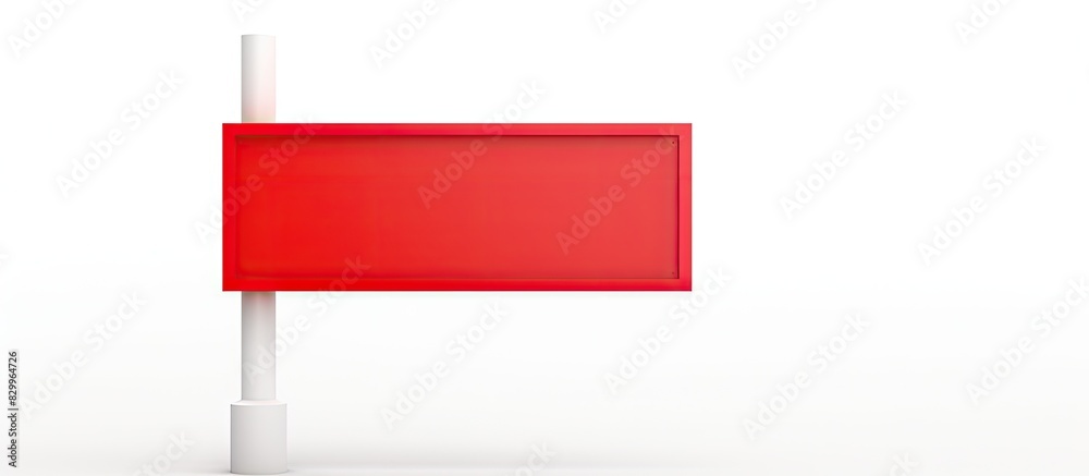 Isolated on a white background this red guidepost provides ample space for text making it convenient for adding captions or messages to the image Isolated on a white background this red guidepost provides ample space for text making it convenient for adding captions or messages to the image