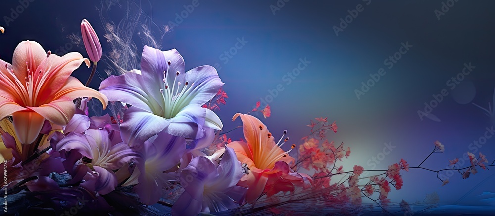 Nature designs featuring flowers and plants in beautiful colors copy space image Nature designs featuring flowers and plants in beautiful colors copy space image