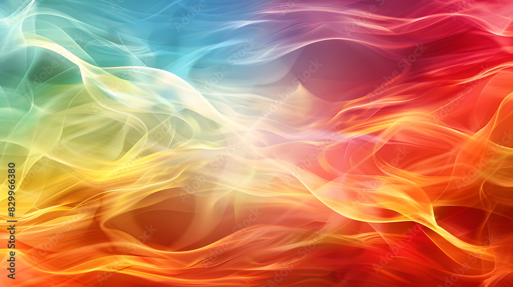 Obraz premium horizontal colorful abstract wave background with peru, firebrick and light. Generative AI.