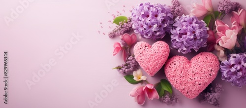 A pink heart sits inside a ...