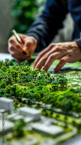 Wallpaper Mural Sustainably Green Office Park Proposal Presentation by Business Professional Torontodigital.ca