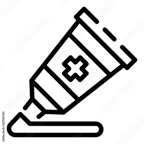 Medical Ointment Line Icon Symbol