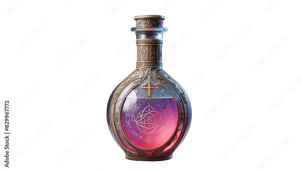 wizard's potion bottle isolated on transparent or white background wizard's potion bottle isolated on transparent or white background